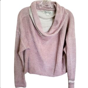 Anthropologie Vintage Havana Pink High Low Cowl Neck Sweater Size Small